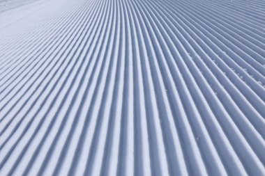 Çapraz parça satırlarında bir kayak pisti