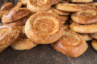 lezzetli naan düz ekmek, görünümü kapatın