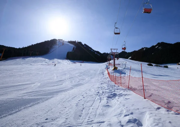Bergen Ski Resort Kabelbanen Winter — Stockfoto
