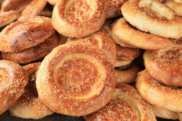 Köstliche Naan Fladenbrot Nahsicht — Stockfoto