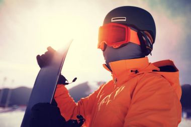 bir snowboard snowboard kış Dağları ile