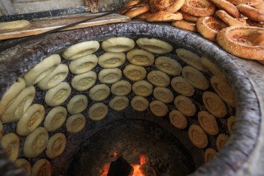 naan geleneksel soba, Doğu Türkistan, Çin düz ekmek pişirme