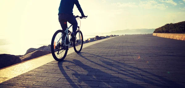 Bicicleta Ciclista Ruta Costa Del Amanecer — Foto de Stock