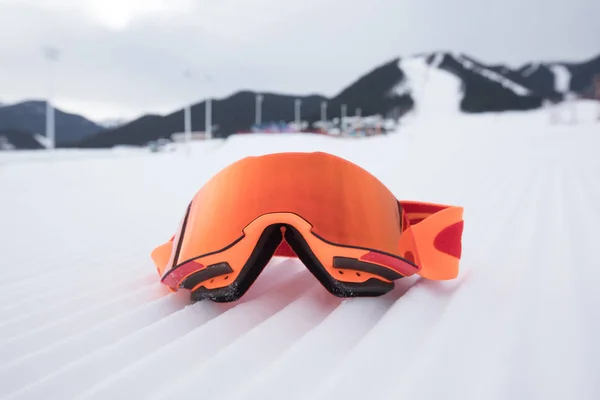 Gafas Snowboard Pista Esquí — Foto de Stock