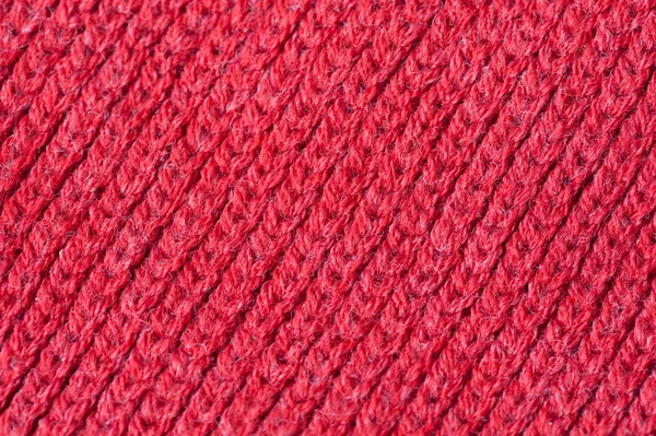 Текстура Вязаного Красного Свитера — стоковое фото