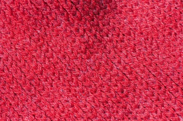针织红毛衣的质地 — 图库照片