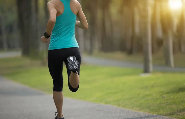 Sporty Fitness Woman Running Park — Stock Photo, Image