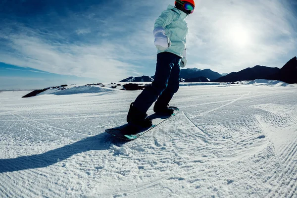 Snowboard Snowboard Montanhas Inverno — Fotografia de Stock