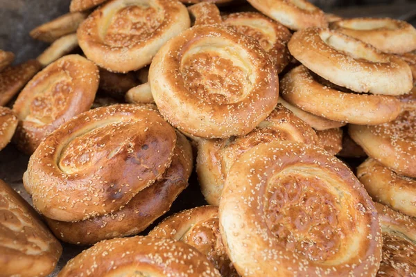 Çin Naan Düz Ekmek Görünümü Kapatın — Stok fotoğraf