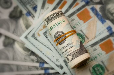 Amerikan dolar nakit para, görünümü kadar yakın 