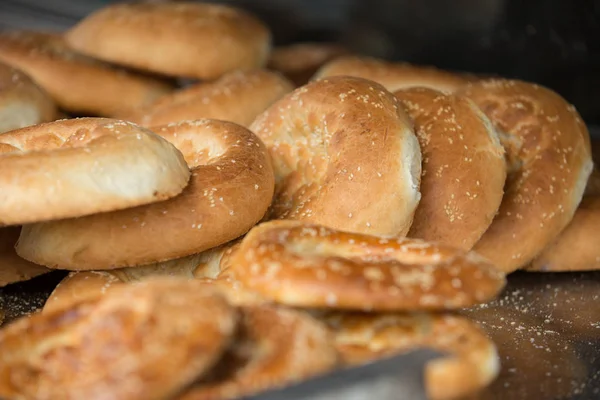 Vue Rapprochée Des Pains Plats Naan — Photo