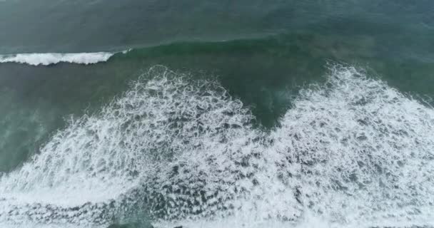 Aerial Footage Water Waves Indian Ocean — Stock Video