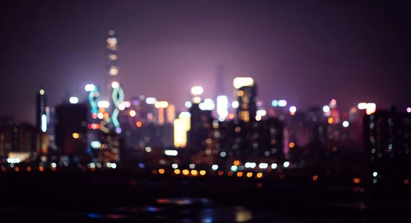 Renksiz Büyük Şehir Gece Lambaları — Stok fotoğraf