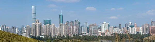 Panorama View Rural Green Hills Skyline Shenzhen China — Stock Photo, Image