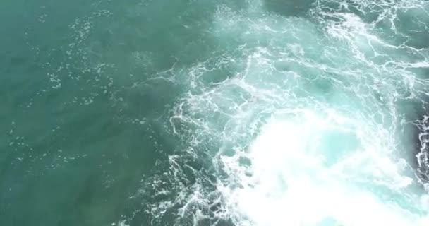 Aerial Footage Water Waves Indian Ocean — ストック動画