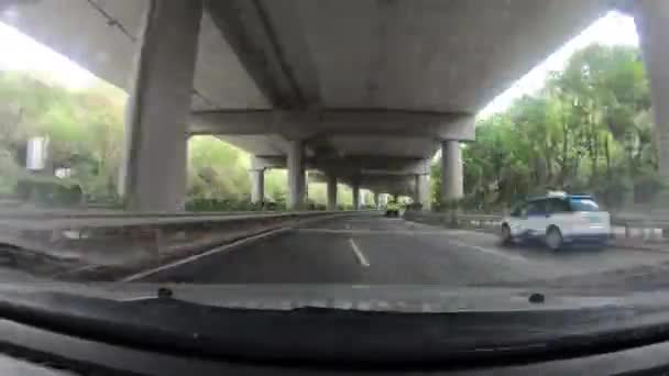 Shenzhen China Por Volta Fevereiro 2020 Pov Carro Condução Rua — Vídeo de Stock