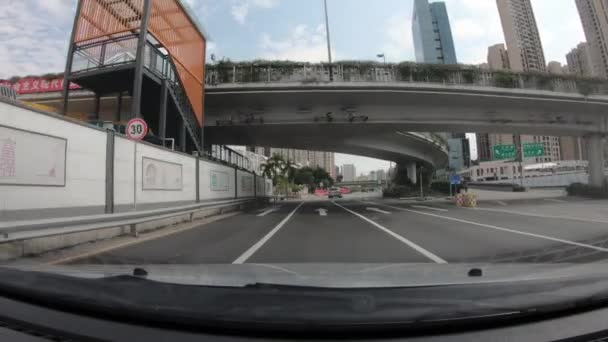 Shenzhen China Circa Febrero 2020 Pov Conducir Una Calle Urbana — Vídeo de stock