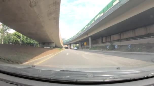 Shenzhen Cina Circa Febbraio 2020 Pov Guidare Auto Strada Urbana — Video Stock