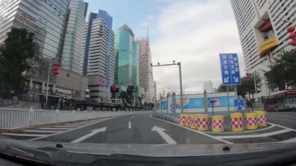 Shenzhen China Circa February 2020 Pov Driving Car Almost Empty — Stock Video