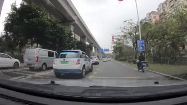 Shenzhen Cina Circa Febbraio 2020 Pov Guida Auto Strada Quasi — Video Stock