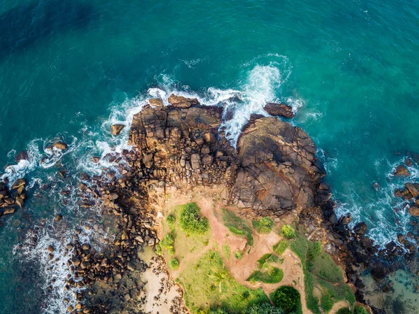 Vista Aérea Pequeña Isla Mirissa Sri Lanka —  Fotos de Stock