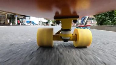 Shenzhen, Çin - 19 Temmuz 2015: Shenzhen şehrinde kaykaya yakın çekim