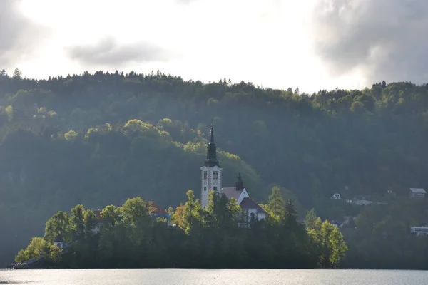 Várias Belezas Lago Bled — Fotografia de Stock