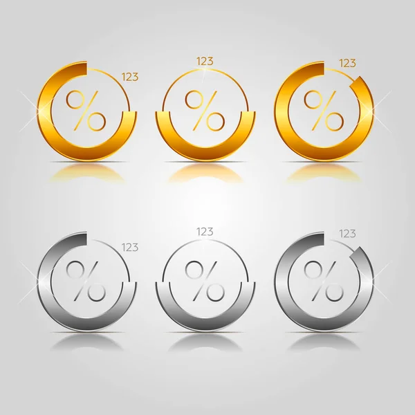 Altın ve gümüş pasta grafikler