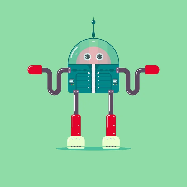 Düz robot illüstrasyon
