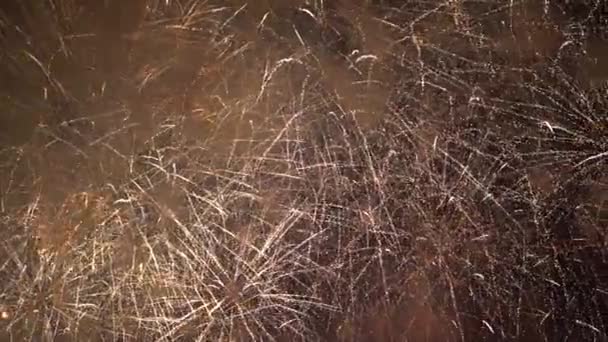 Schönes Feuerwerk Himmel — Stockvideo