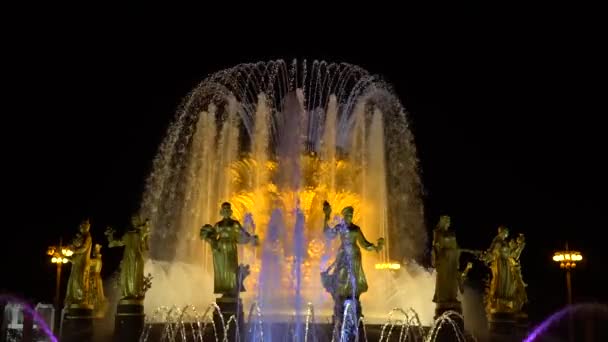 Fontaine Amitié Des Peuples Moscou — Video