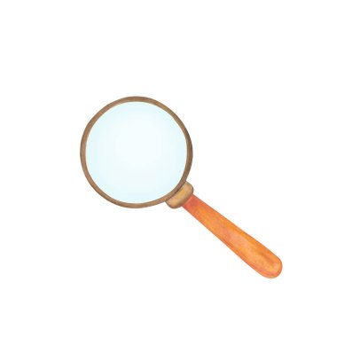 Büyüteçle suluboya çizimi