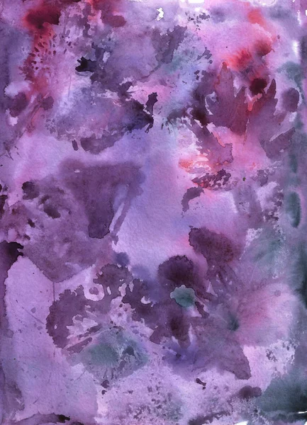 Акварельний Фіолетовий Рожевий Мальований Абстрактний Фон — стокове фото