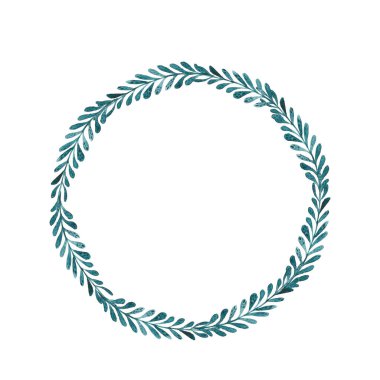 Kutlama sınırı, menü şablonu, yeşil yapraklı çerçeve. Noel kartı.