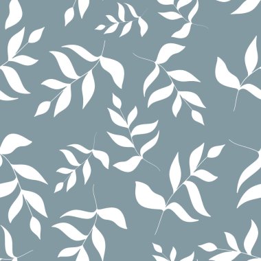 Mavi arkaplanda beyaz iz bırakan el izi olmayan desen.