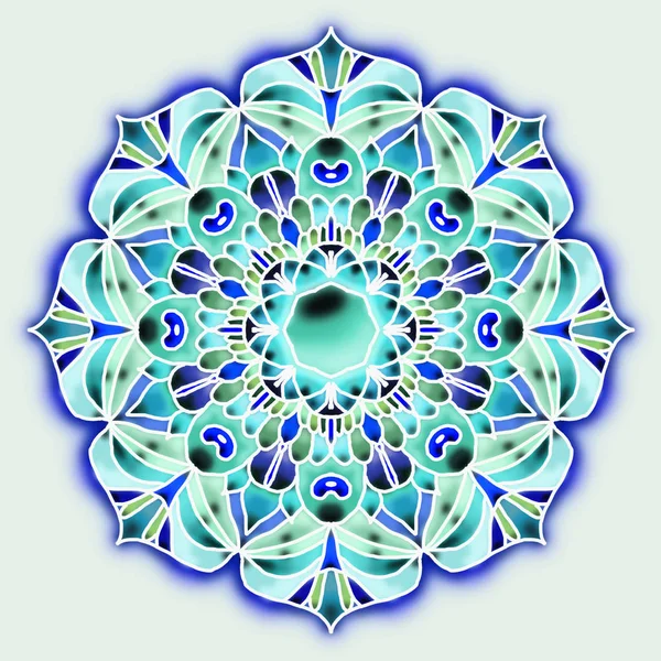 Mandala Scarabocchiato Disegnato Mano Mandala Etnico Con Ornamento Tribale Colorato — Foto Stock