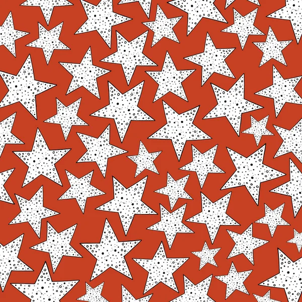 Skandinav Tarzında Yıldızlı Kırmızı Arka Plan Dekorasyon Için Geometrik Tasarım — Stok fotoğraf