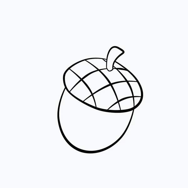 Simple Minimalist Logo Symbols Acorn Line — Stock Photo, Image