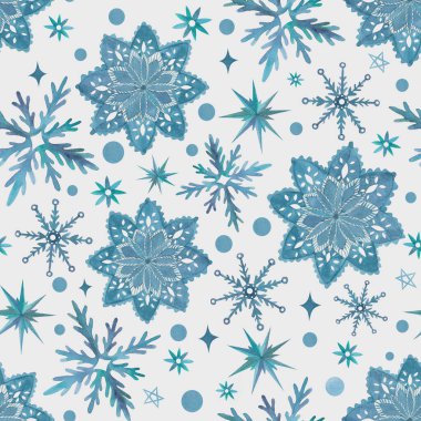 Kağıt dokusunda kusursuz suluboya deseni. Noel arkaplanı