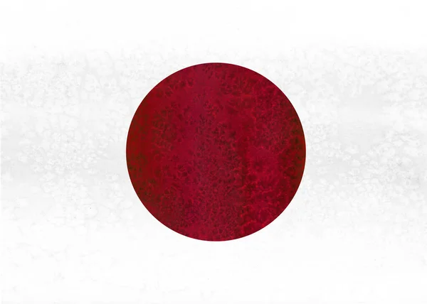 Aquarell Japanische Flagge Illustration Japan — Stockfoto