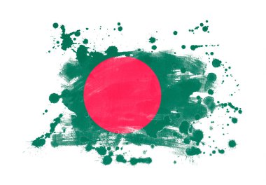 Bangladeş bayrak grunge boyalı arkaplan