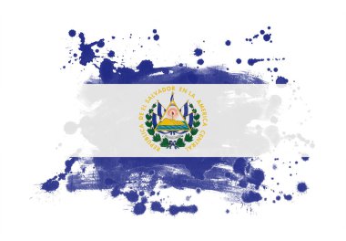 El Salvador bayrak grunge boyalı arka plan