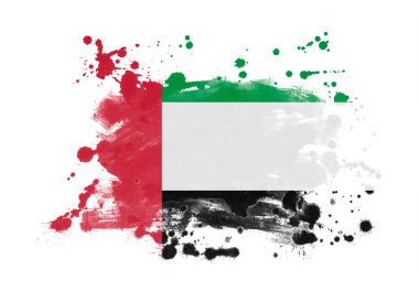 Uae bayrak grunge boyalı arkaplan