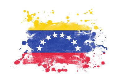 Venezuela bayrak grunge boyalı arka plan