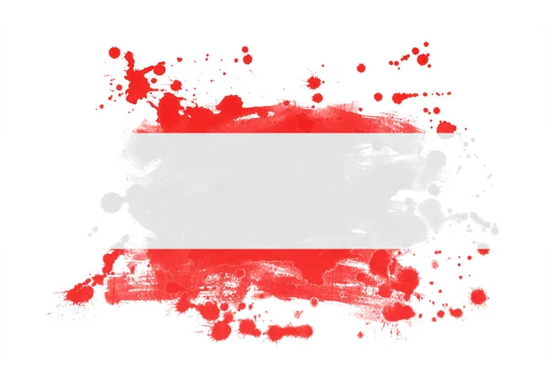 Austria Flag Grunge Painted Background — Stock Photo, Image