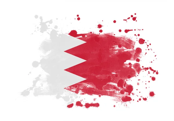 Bandera Bahréin Grunge Pintado Fondo —  Fotos de Stock