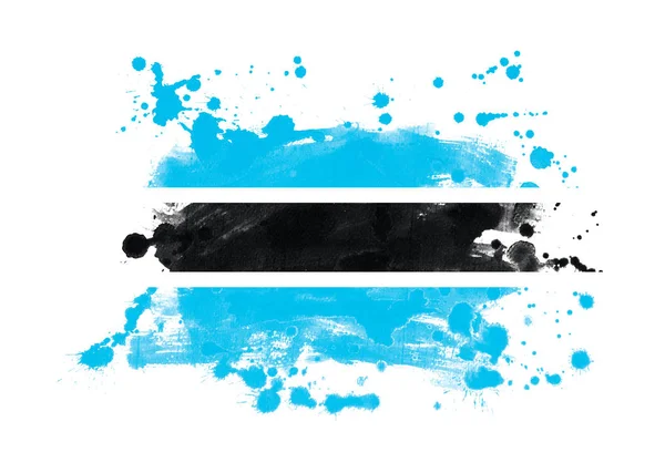 Botswana Flag Grunge Painted Background — Stock Photo, Image