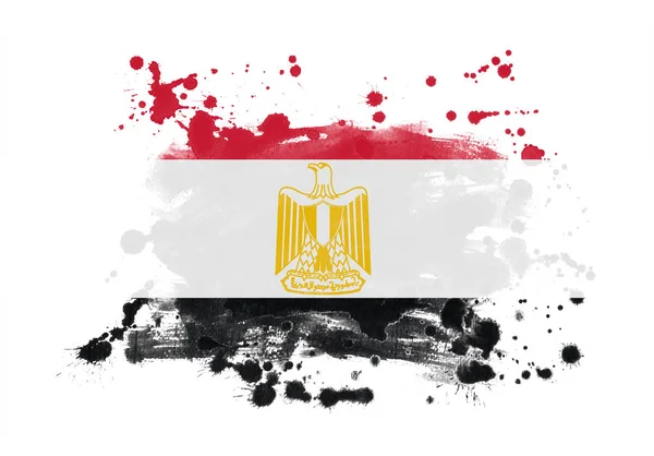 Egypt flag grunge painted background