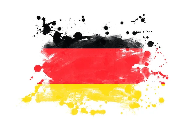 Deutschland Flagge Grunge Bemalten Hintergrund — Stockfoto