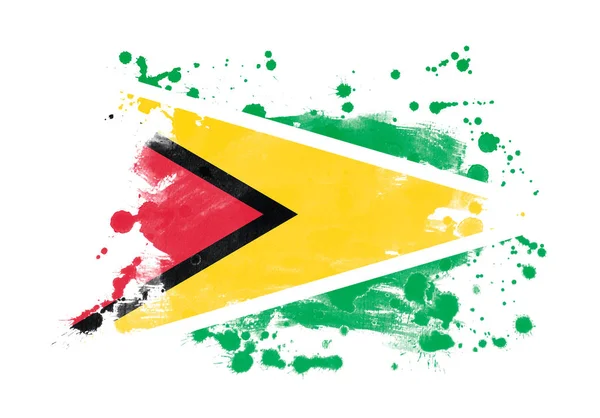 Guyana Bandera Grunge Pintado Fondo —  Fotos de Stock